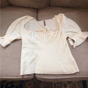 Elegant Cream Anthropologie Women's Top
